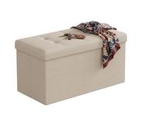 Relaxdays Banco de tela beige