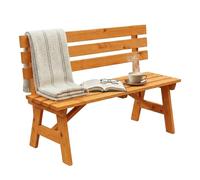 Relaxdays Banco jardín, 2 plazas, terraza/balcón, con Respaldo, Naranja