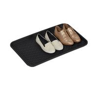 Relaxdays Bandeja zapatos con relieve negro