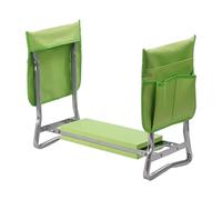 Relaxdays banqueta para Rodillas jardín Plegable Acolchada con Bolsillos 2en1 Asiento/Rodillas hasta 150 kg Verde Claro