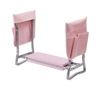 Relaxdays Banqueta-Rodillera de jardín, Plegable, Acolchada con Bolsillos, 2 en 1 Asiento/Rodillera, hasta 150 kg, Rosa