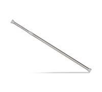 Relaxdays Barra Cortina Extensible, Acero Inoxidable, Plateado, 66-110 cm
