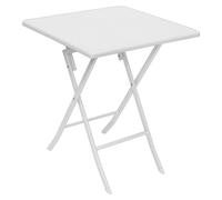 Relaxdays BASTIAN, blanco, plástico, diseño de gato, forma cuadrada, 4 patas, patas en forma de X, 615 mm