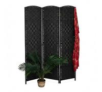 Relaxdays Biombo 3 Paneles, Separador Ambiente Plegable, Madera y Papel de Cuerda, Variedad de Colores, 170 x 120 cm