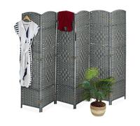 Relaxdays Biombo de 6 paneles en gris gris