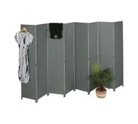 Relaxdays Biombo separador de ambientes 8 paneles gris