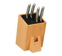 Relaxdays Bloque para cuchillos de cocina XXL marrón claro,negro