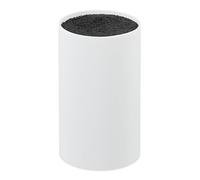 Relaxdays Bloque redondo para guardar cuchillos blanco,negro