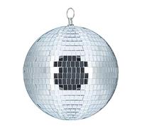 Relaxdays Bola de discoteca pequeña de 20cm plata