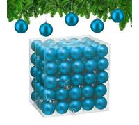 Relaxdays Bolas árbol Navidad set 100 piezas plata,turquesa