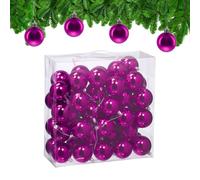 Relaxdays Bolas árbol Navidad set 50 piezas fucsia,plata