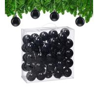 Relaxdays Bolas árbol Navidad set 50 piezas negro,plata