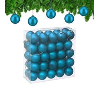 Relaxdays Bolas árbol Navidad set 50 piezas plata,turquesa
