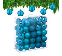 Relaxdays Bolas árbol Navidad set 50 piezas plata,turquesa