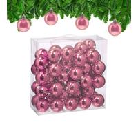 Relaxdays Bolas árbol Navidad set 50 piezas rosa,plata