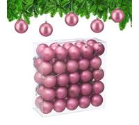 Relaxdays Bolas árbol Navidad set 50 piezas rosa,plata