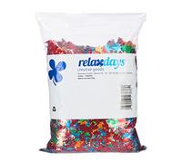 Relaxdays Bolsa de Confeti XXL Metálico Brillante, Aluminio, Multicolor, 5 x 27 x 17 cm