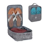 Relaxdays Bolsa para zapatos de viaje gris