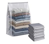 Relaxdays Bolsas de vacío, juego de 6, 100 x 80 cm, grandes, gris