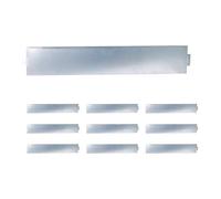 Relaxdays Borde para césped, Set de 10, 18 x 100 cm, Acero galvanizado, Flexible para parterres y césped, Plateado