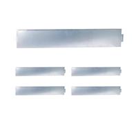 Relaxdays Borde para césped, Set de 5, 18 x 100 cm, Acero galvanizado, Flexible para parterres y césped, Plateado