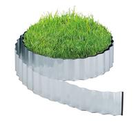 Relaxdays Borde para jardín metálico de 12 m negro,plata