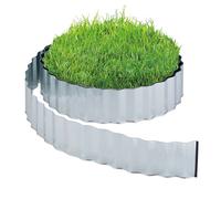 Relaxdays Borde para jardín metálico de 15 m plata