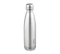 Relaxdays Botella de Acero Inoxidable, Antigoteo, Bebidas Frías y Calientes, Termo Hermético 500 ml, Exterior, Plateado