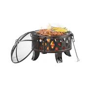Relaxdays Brasero c/ parrilla oro,negro