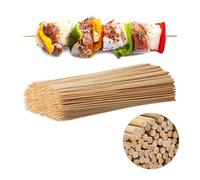 Relaxdays Brochetas Barbacoa, Pinchos BBQ Madera, Juego 500 Pinchitos Bambú, Grill, Manualidades, 30 cm x 4 mm, Marrón