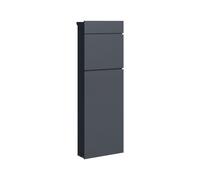 Relaxdays, buzón de pared, diseño moderno, dimensiones (alto x ancho x profundidad): 111 x 39,5 x 14 cm, resistente a la intemperie, 2 llaves, buzón, color antracita