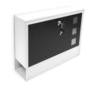 Relaxdays Buzón exterior de dos colores blanco,negro