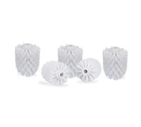 Relaxdays 5 recambios escobilla 12 mm, ø 8 cm blanco