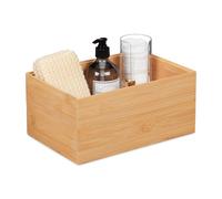 Relaxdays Caja bambú almacenaje apilable 30x20 cm marrón claro