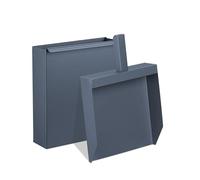 Relaxdays Caja de cenizas con recogedor antracita antracita