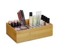 Relaxdays Caja de almacenaje de bambú marrón claro