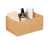 Relaxdays Caja bambú almacenaje apilable 30x20 cm marrón claro