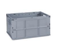 Relaxdays Caja de almacenaje plegable gris