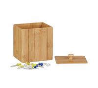 Relaxdays Caja de madera pequeña marrón claro