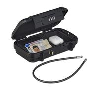 Relaxdays Caja de seguridad portátil con código negro