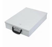 Relaxdays Caja documentos DIN A4 negro,gris