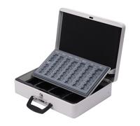 Relaxdays Caja fuerte de dinero blanco
