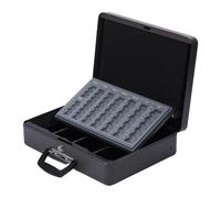 Relaxdays Caja fuerte de dinero gris