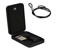 Relaxdays Caja fuerte portátil para viaje negro