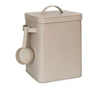 Relaxdays Caja metálica hermética con cuchara beige