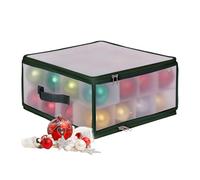 Relaxdays Caja para guardar bolas navideñas verde,transparente