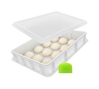 Relaxdays Caja para masa con tapa blanco,verde