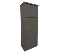 Relaxdays, caja para paquetes, con abertura para depósito, 4 llaves, dimensiones: 105 x 38 x 23 cm, hierro, buzón para paquetes independiente, color gris oscuro