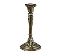 Relaxdays Candelabro Vintage para Velas Largas, Shabby Chic, Portavelas Hierro Fundido, 1 ud., 19 x 9 cm