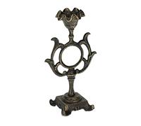 Relaxdays Candelabro Vintage, Portavelas Shabby Chic, Sujeta Velas 4 cm Ø, Hierro Fundido, 28,5 cm, Bronce